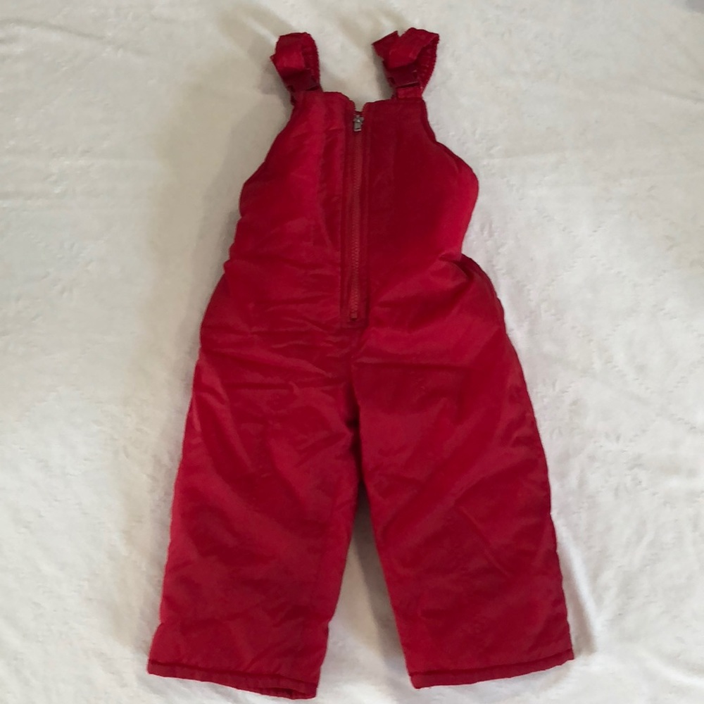 EUC red snow pants size 2t